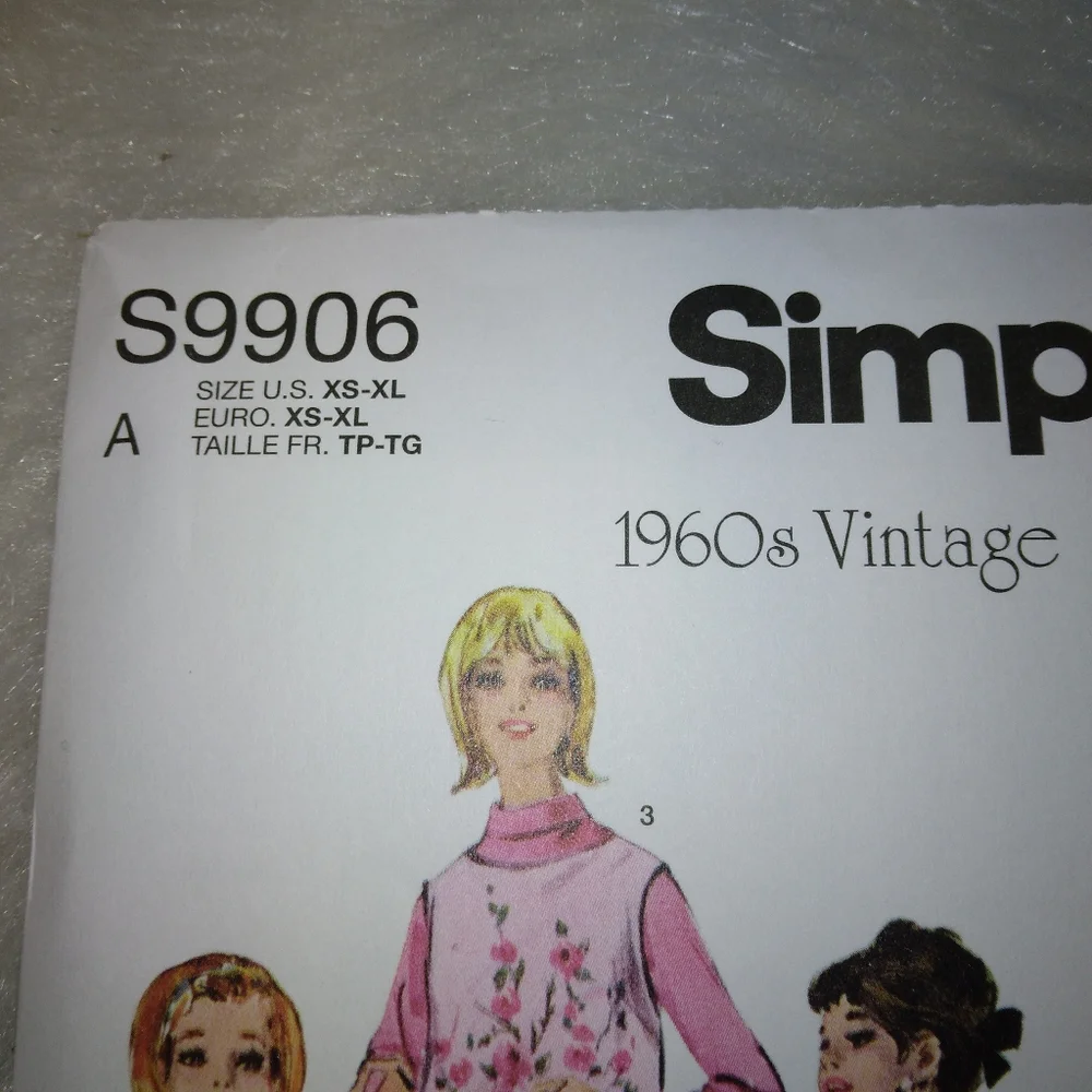 SIMPLICITY S9906 Vintage Reprint  1960s Jiffy Apron 2 Lengths 2 Main Pieces
